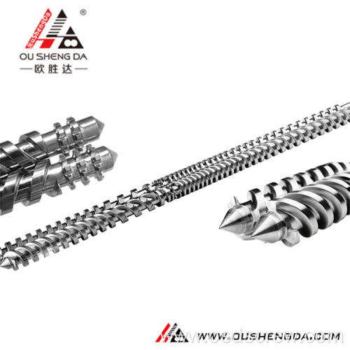 bimetallic nitride chrome parallel twin screw for extruder manufacturing line accessories/spare parts for the extrusion machine